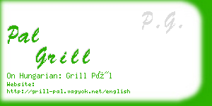 pal grill business card